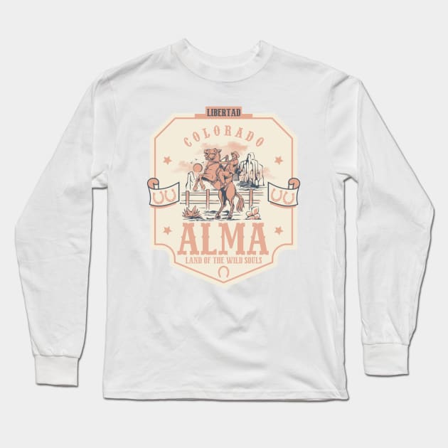 Alma Colorado wild west town Long Sleeve T-Shirt by The Owlhoot 